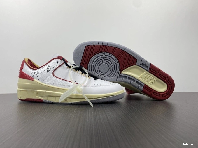 SP Red Retro 2 Low Off-White Jordan White DJ4375-106 0713